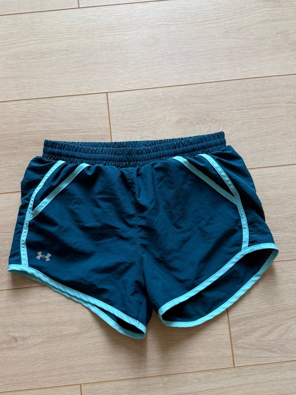Under Armour Navy Shorts with Light Teal Trim